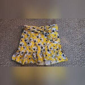 XL XXL Plus  NEW Womans Floral Yellow Swim Sarong Cover Up Resort  Wear Vacation